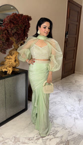 Indo western classy drape